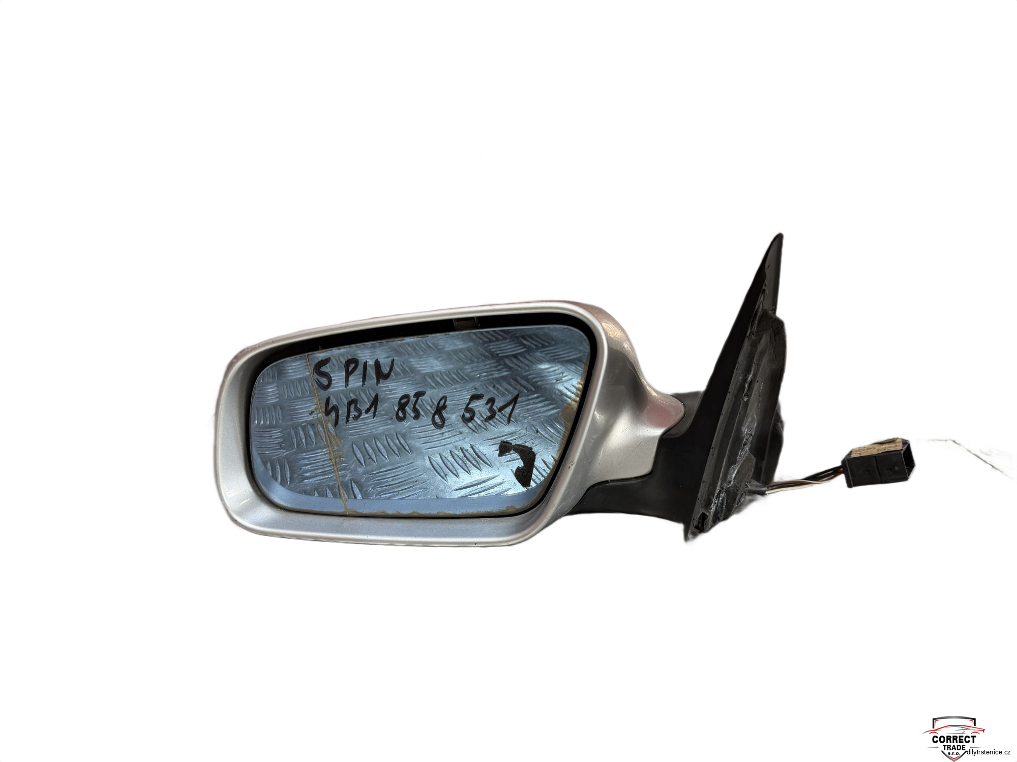 Levé zpětné zrcátko Audi A6 C5 4B1858531 010593 5 pin
