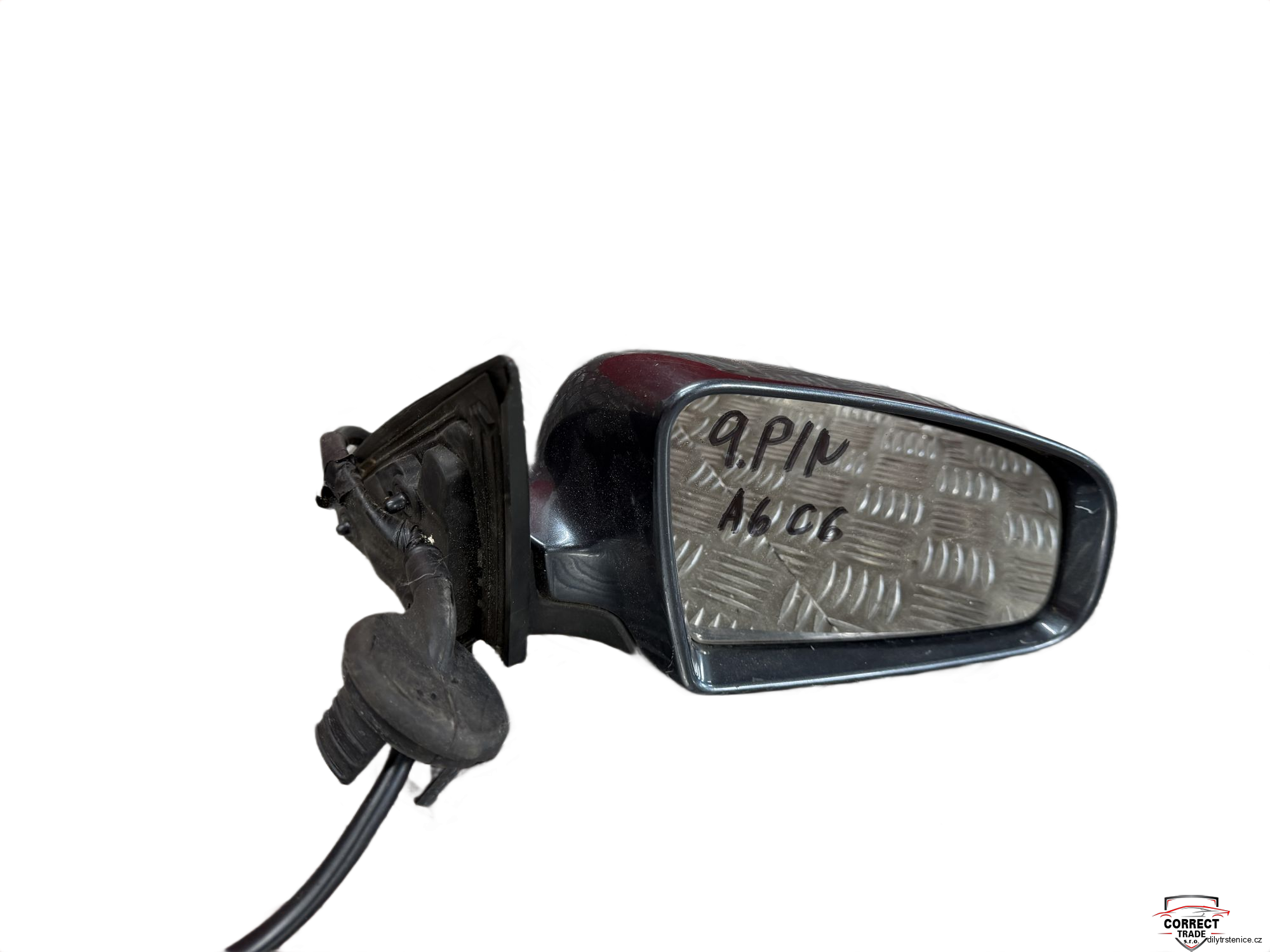 Pravé zpětné zrcátko Audi A6 C6 4F 448506 4F1858532 9 pin - šedé 
