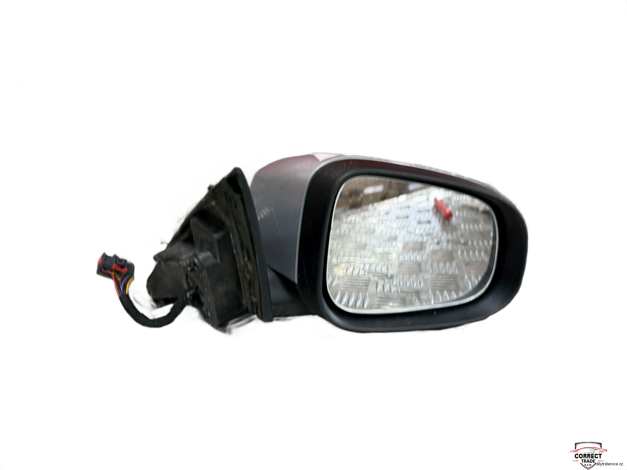 Pravé zpětné zrcátko Jaguar XF 3303-050 10 pin - stříbrné