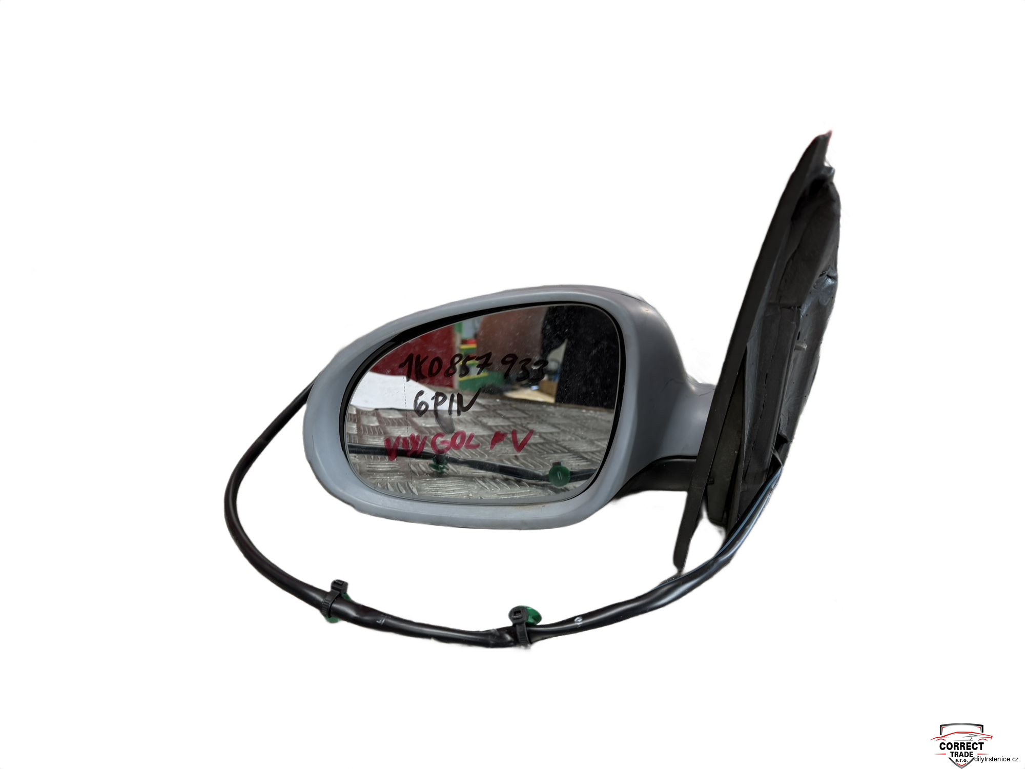 Levé zpětné zrcátko Vw Golf 5 1K0857933 6 pin