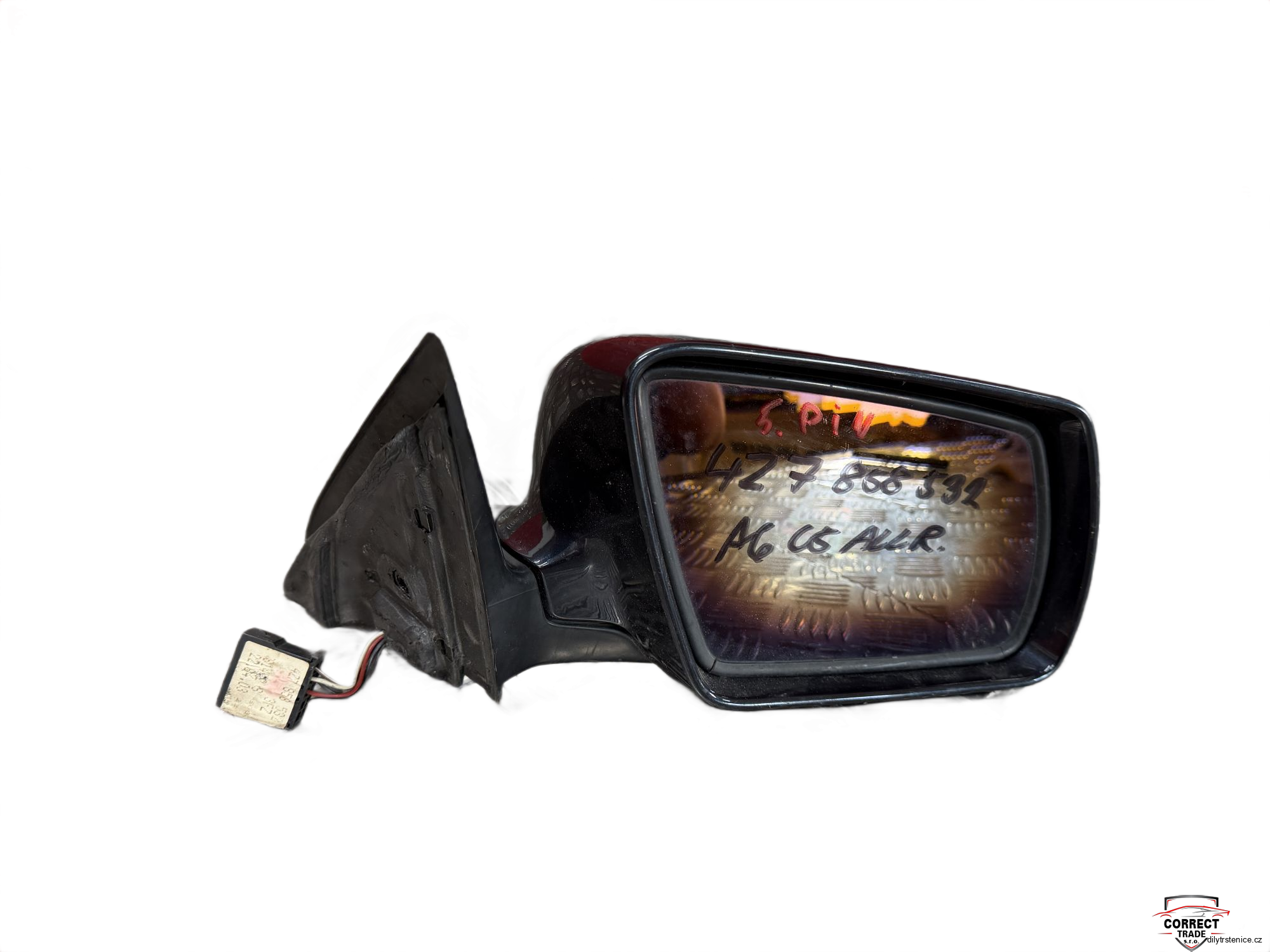 Pravé zpětné zrcátko Audi A6 C5 Allroad 4Z7858532 5 pin 