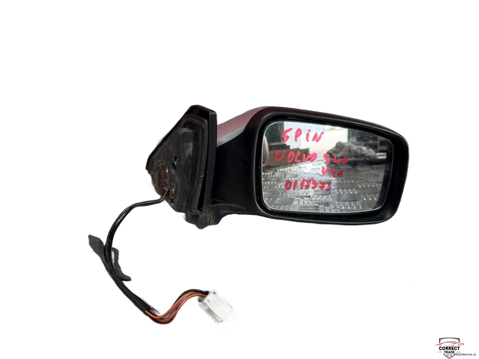 Pravé zpětné zrcátko Volvo V40 0117373 5 pin